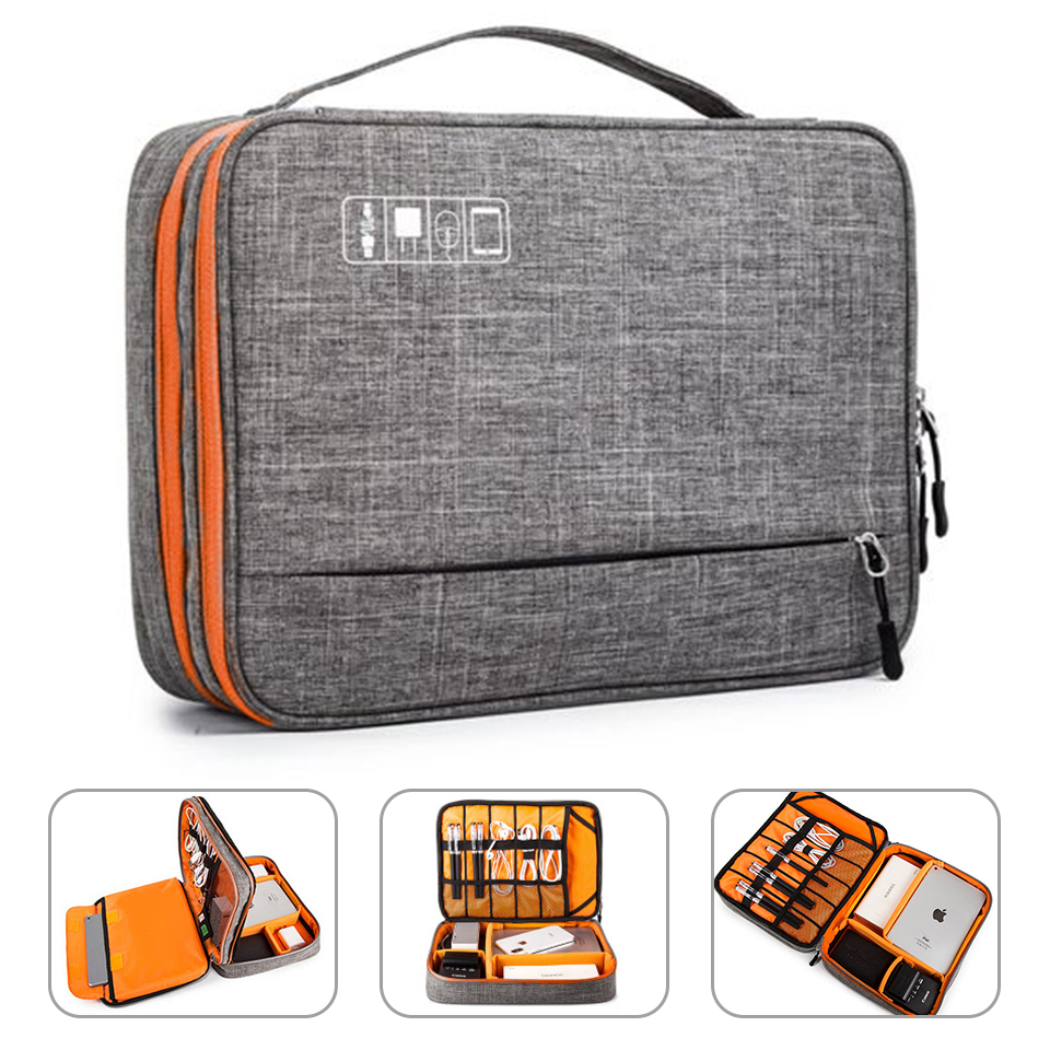 Tech Accessories Case - Doppel Schicht Elektronische Zubehör Spiel Tasche